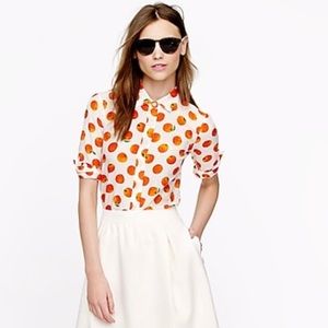 J Crew perfect shirt in Citrus print